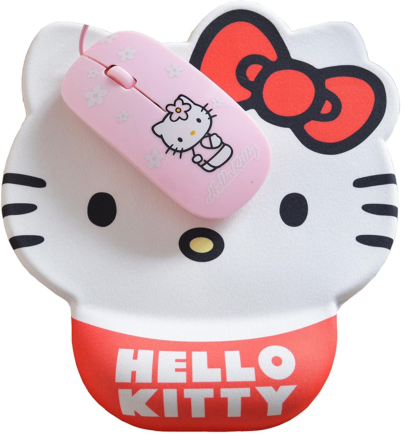 Hello Kitty Mouse Pad with Wrist Support - Cute Gaming Decor