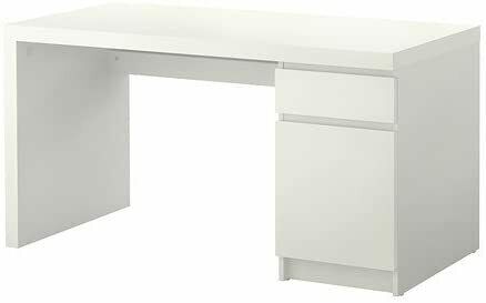 Ikea Malm Desk With Pullout - Cute Gaming Decor